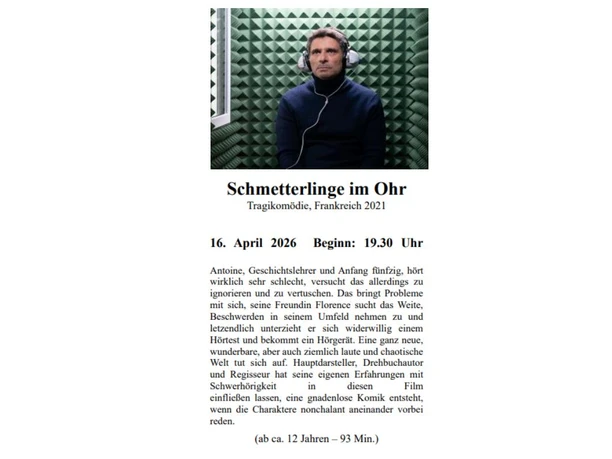 Kino auf der Deele - Schmetterlinge im Ohr