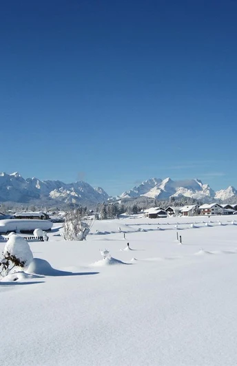 Gästehaus Birkengarten Krün Blick vom Balkon
