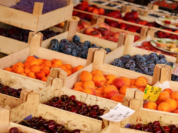 Der Wochenmarkt in Büsum