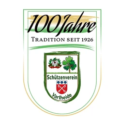 Logo Varlheide Logo zum 100‑jährigen Jubiläum mit Schriftzug und Wappen des Schützenvereins Varlheide