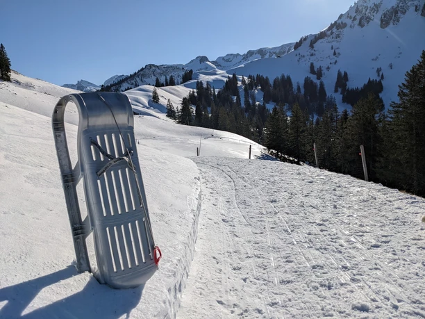 Schöne Schlittellandschaft beim Wirzweli