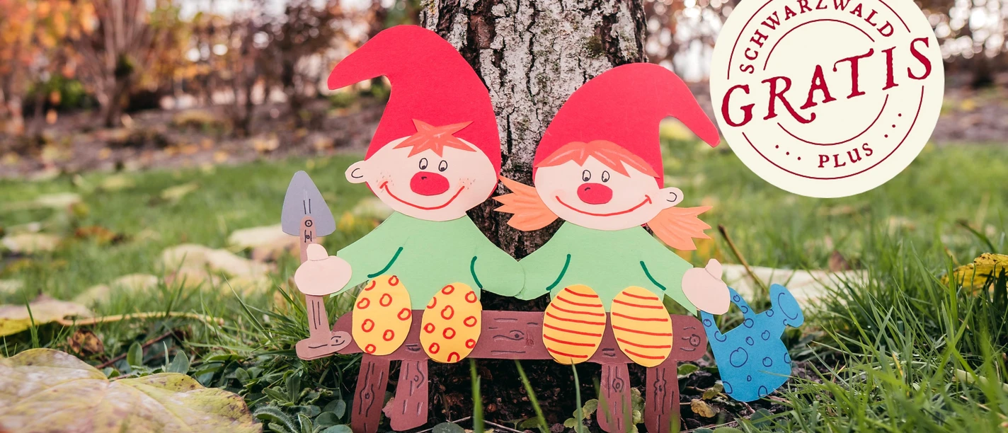 Fensterbild mit Zwerge