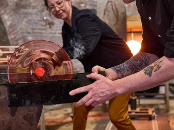 Glasbläser in Aktion