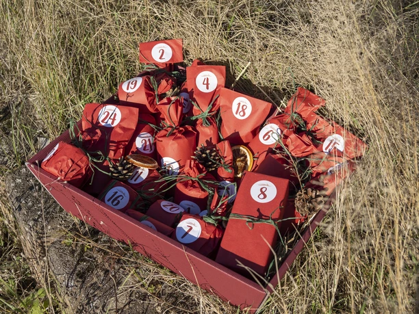 Hof an den Teichen, Adventskalender mit Hof-Produkten Hof an den Teichen, Adventskalender mit Hof-Produkten