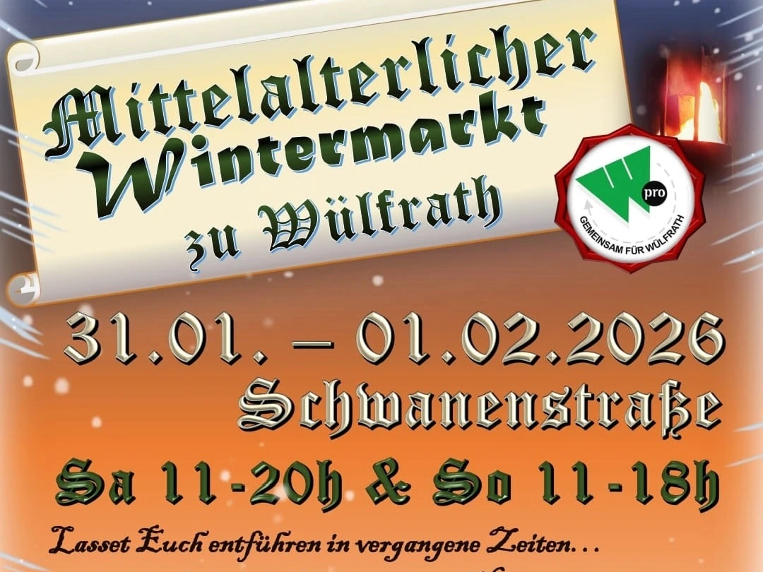 Plakat, Mittelalterlicher Wintermarkt Wülfrath