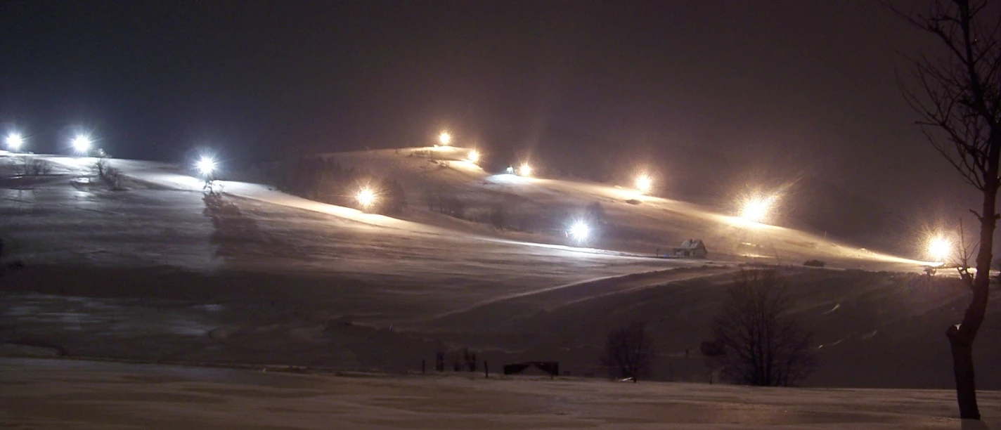 Nächtliche Ruhe im Skigebiet Holzhau