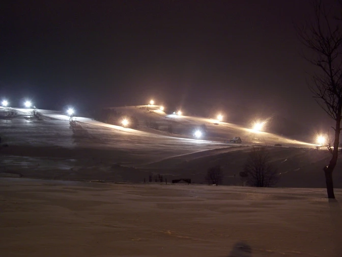 Nächtliche Ruhe im Skigebiet Holzhau
