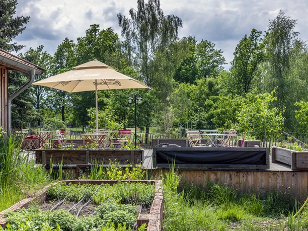 Hof an den Teichen, Hofcafé mit Terrasse Hof an den Teichen, Hofcafé mit Terrasse