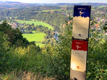 Bergfeststele am Ausblick "Alter Stuhl"