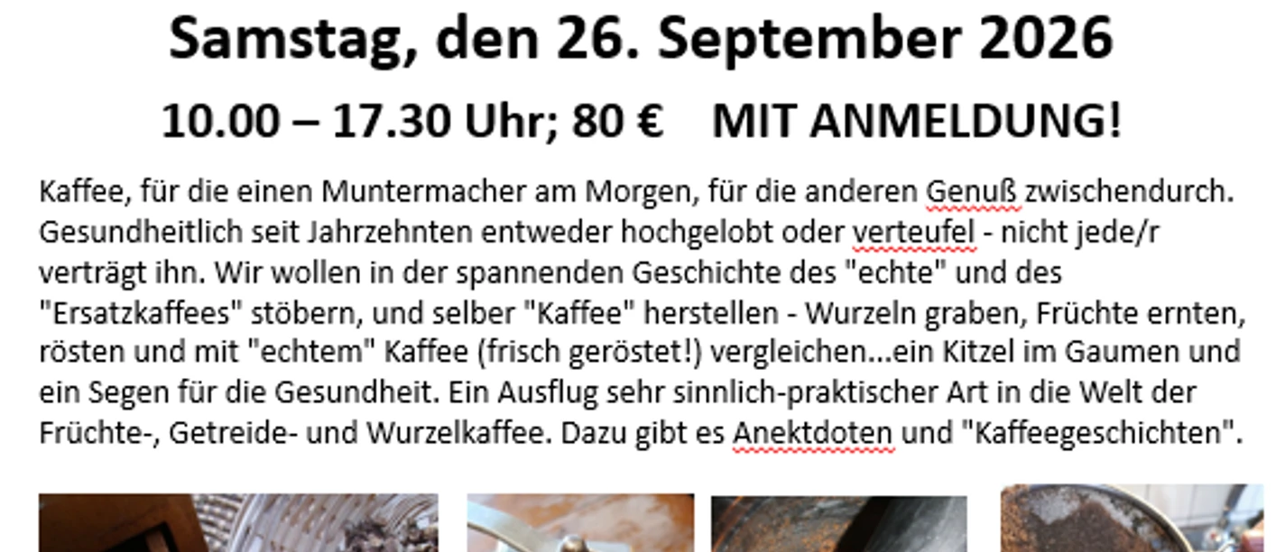 Kaffee Muckefuck Werkstatt 26.9.26