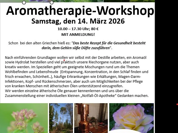 Aromatherapie Workshop 14.3.26