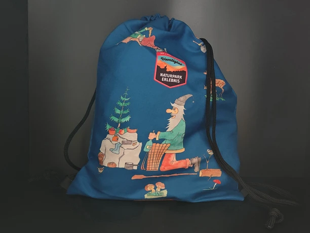 Sac de gym Grimmimutz sac de gym bleu avec des motifs de Grimmimutz