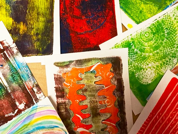 Achtsamkeit und malen mixed media