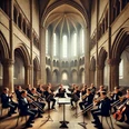 (c) KI-generiert; DALL·E 2026-01-21 12.53.30 - A photorealistic image of a trombone choir performing inside the Stiftskirche (Collegiate Church) in Bad Gandersheim, Germany. The scene shows about 1.jpg