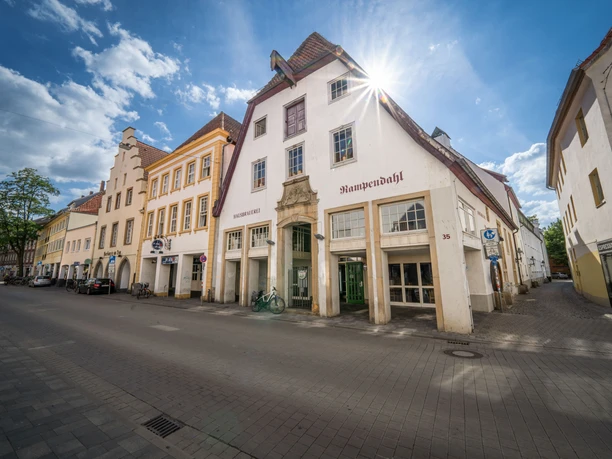 Das historische Gebäude der Hausbrauerei Rampendahl
