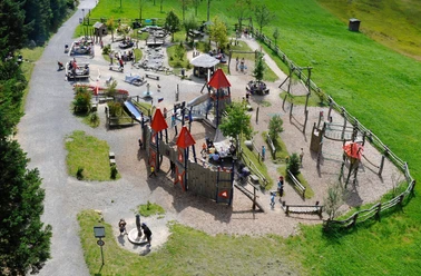 Der Spielplatz PILU-Land Krienseregg von der Vogelperspektive