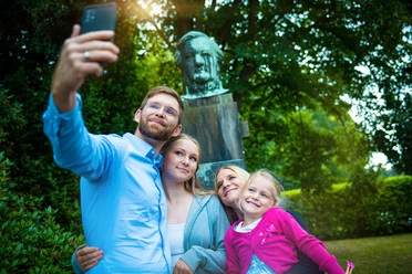Familie in der Richard-Wagner-Stätten