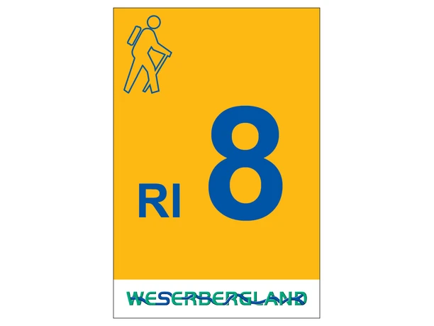 Markierung Wanderweg RI8 Rinteln