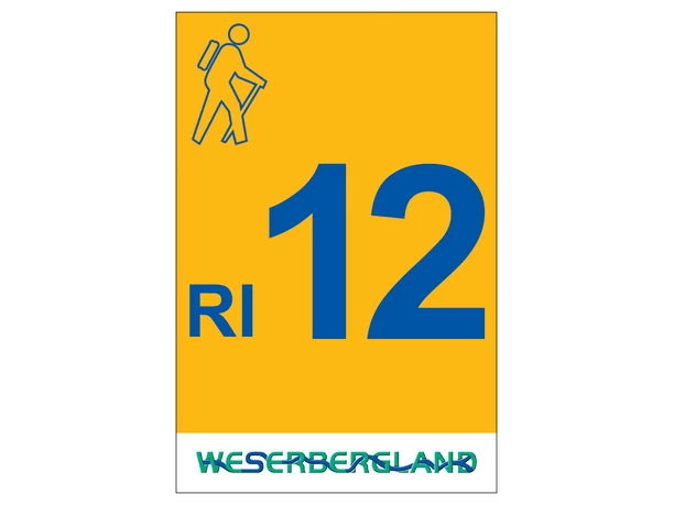 Markierung Wanderweg RI12 Rinteln