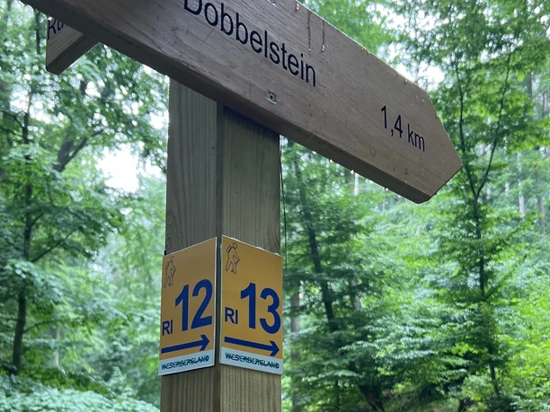 RI13 Hünenburg Route Wanderpfeiler