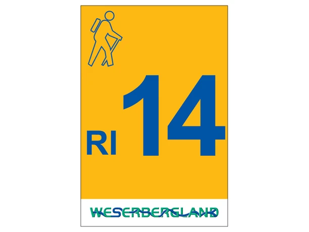 Markierung Wanderweg RI14 Rinteln
