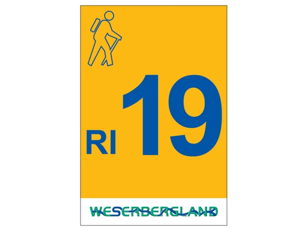 Markierung Wanderweg RI19