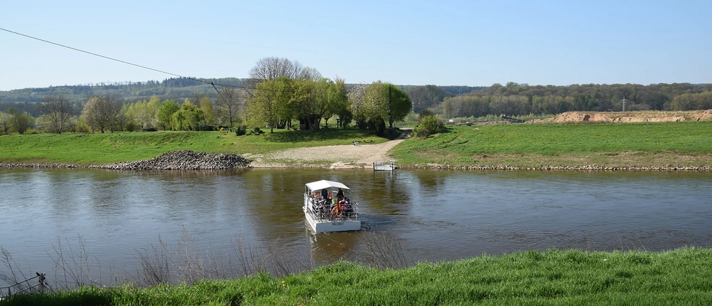 Weserfähre Varenholz-Veltheim Überfahrt