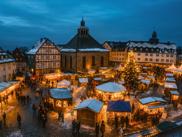 Schwälmer Weihnachtsmarkt von oben