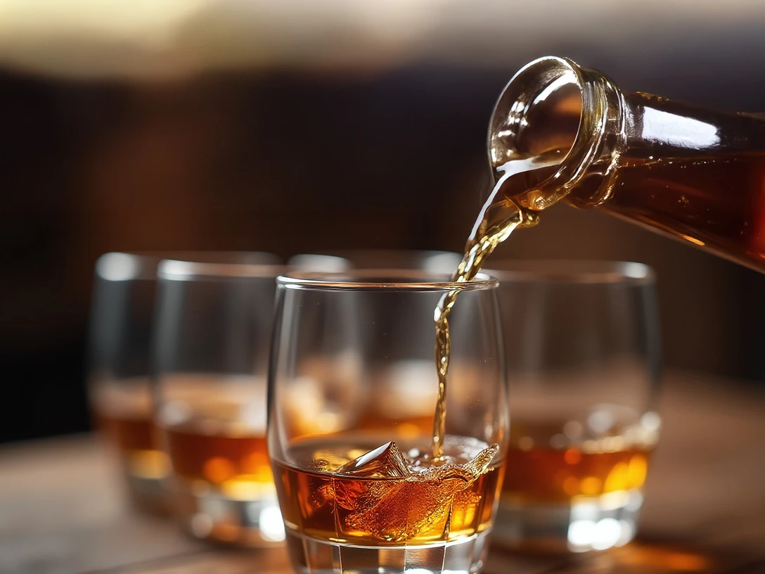 Whiskey-Tasting 5 Gläser mit Spirituosen