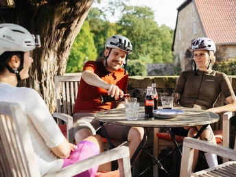 Pause im Café Rentei am Schloss Hünnefeld in Bad Essen