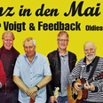 Tanz in den Mai 2026.jpg Sechs Musiker mit Instrumenten vor gelbem Hintergrund, Schriftzug „Tanz in den Mai“ und Bandname.