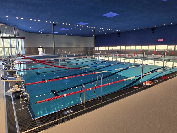 Main Bad Bornheim - Sports pool Indoor lap pool with lanes and starting blocks