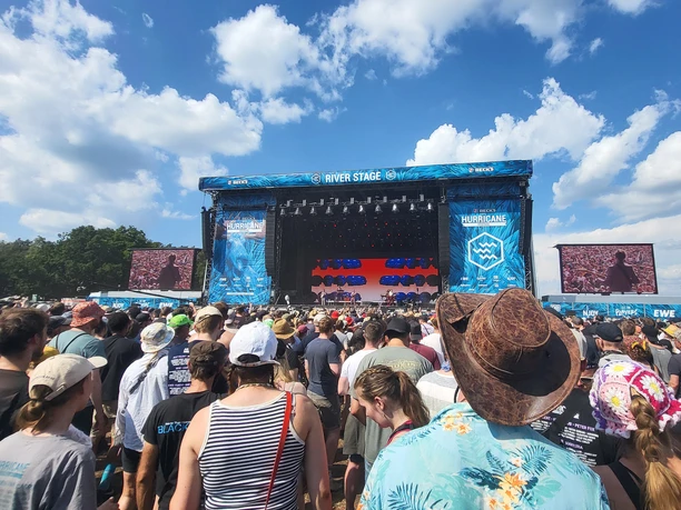 Uitzicht op het podium tijdens het Hurricane Festival Blick auf die Bühne auf dem Hurricane Festival
