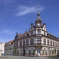Rathaus im Stadtzentrum Groitzsch - Ausflugsziele in der Region Leipzig Das historische Rathaus befindet sich direkt am restaurierten Markplatz im Groitzscher Stadtzentrum.