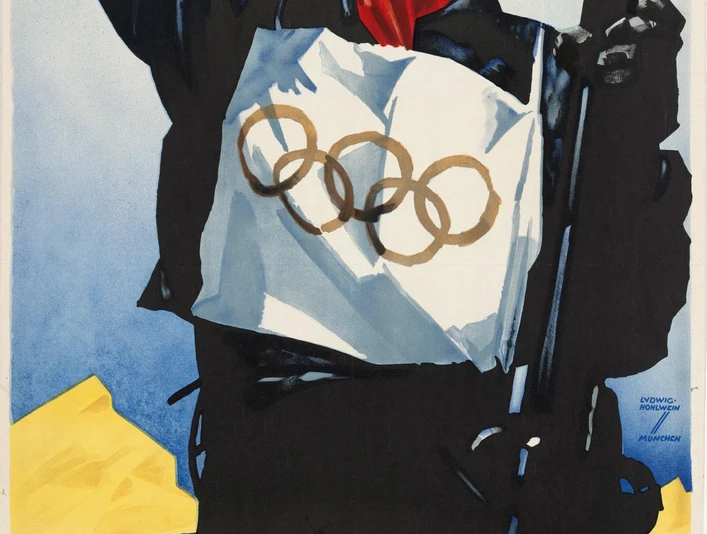 Offizielles Werbeplakat der IV. Olympischen Winter