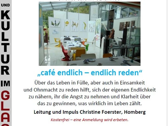 Offenes Café im Glashaus