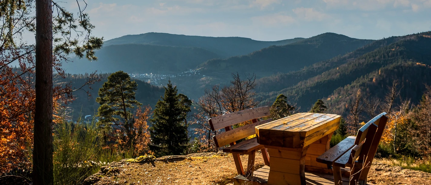 Forbach-Langenbrand-Ausblick Rastplatz Katzenfelsen