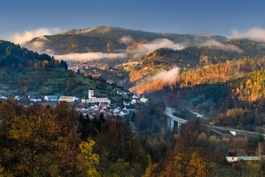 Forbach-Langenbrand-Ausblick auf Langenbrand und Bermersbach