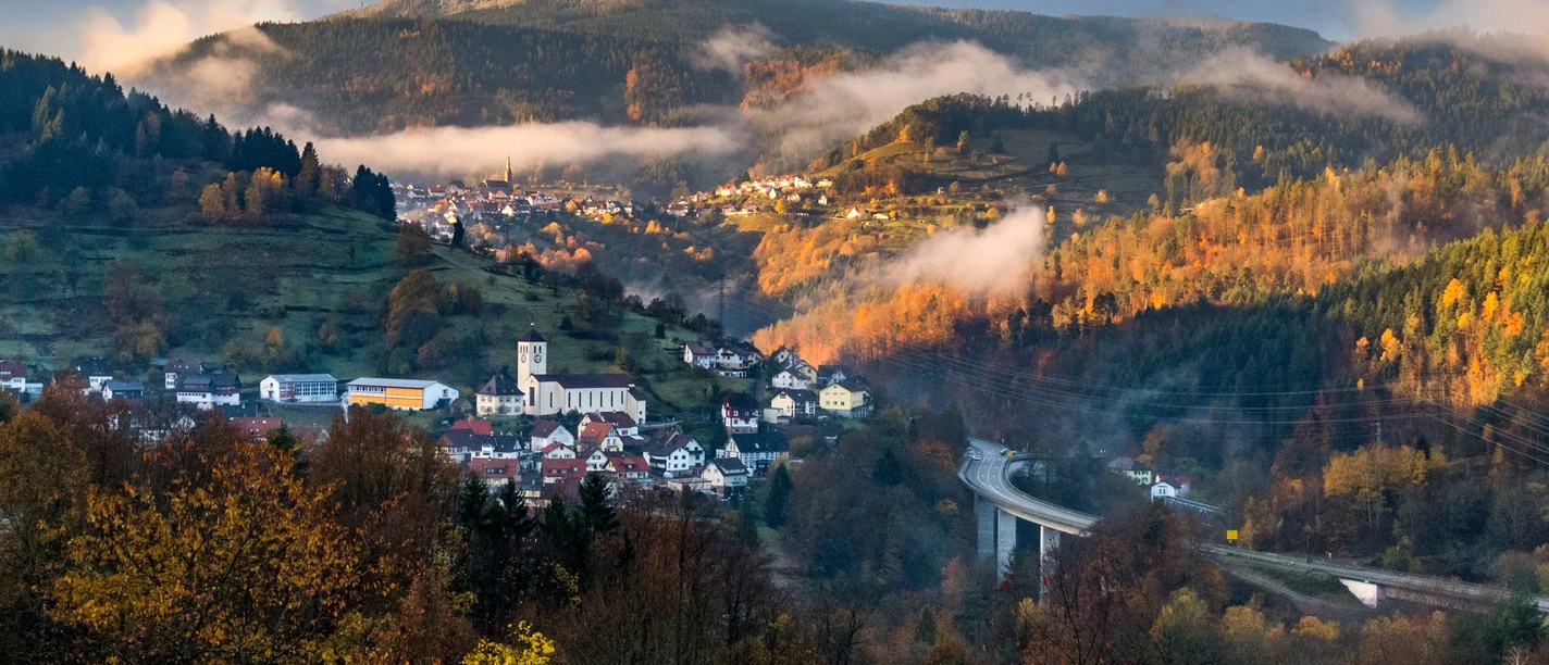 Forbach-Langenbrand-Ausblick auf Langenbrand und Bermersbach
