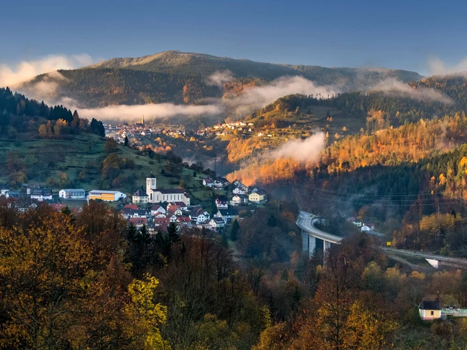 Forbach-Langenbrand-Ausblick auf Langenbrand und Bermersbach