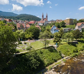Forbach-Blick auf Murggarten und kath. Kirche