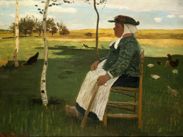 Dreebeen im Garten des Armenhauses, 1902