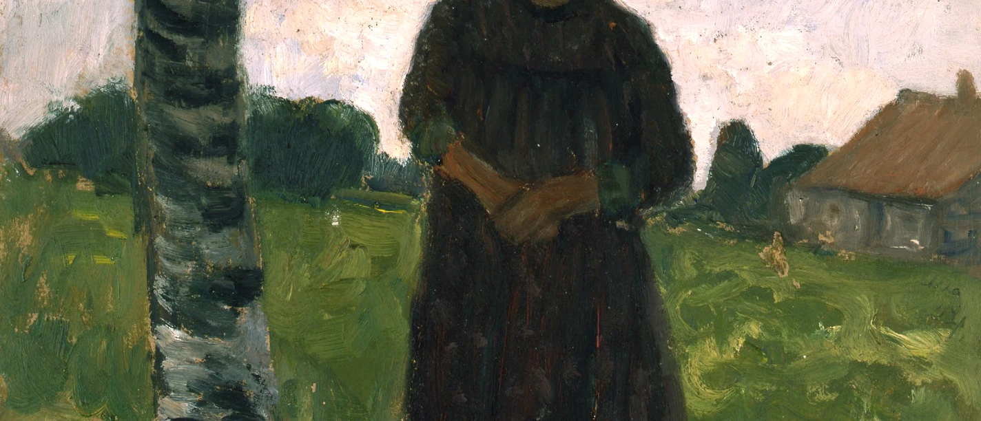 Mädchen am Birkenstamm, 1904