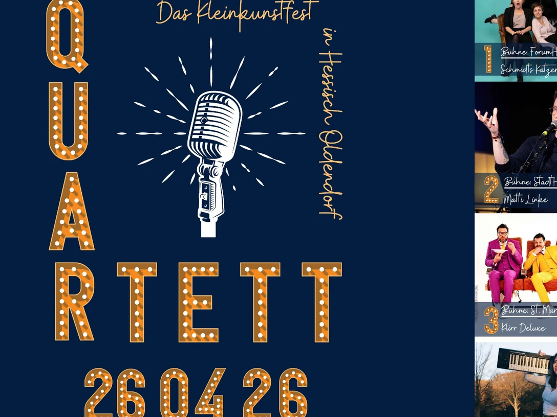 Kleinkunstfestival Banner Quartett 2026 Kleinkunstfestival Banner Quartett 2026