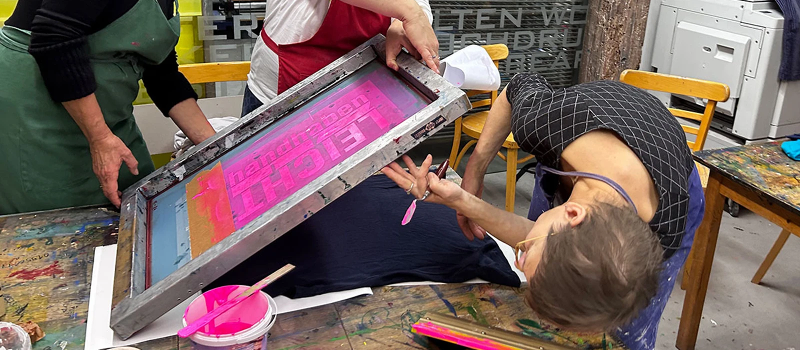 Siebdruck in Aktion