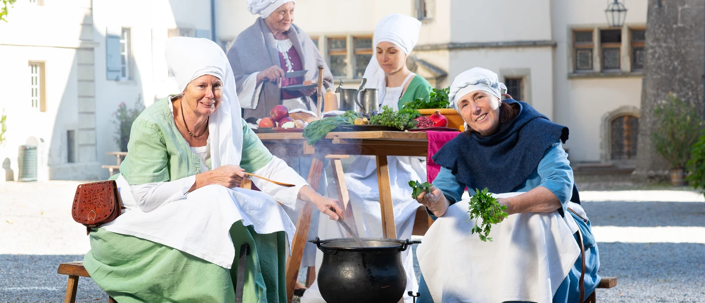 Auf Schloss Lenzburg wird gekocht wie im Mittelalter © Museum Aargau