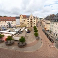 Marktplatz Mittweida mit Rathaus
