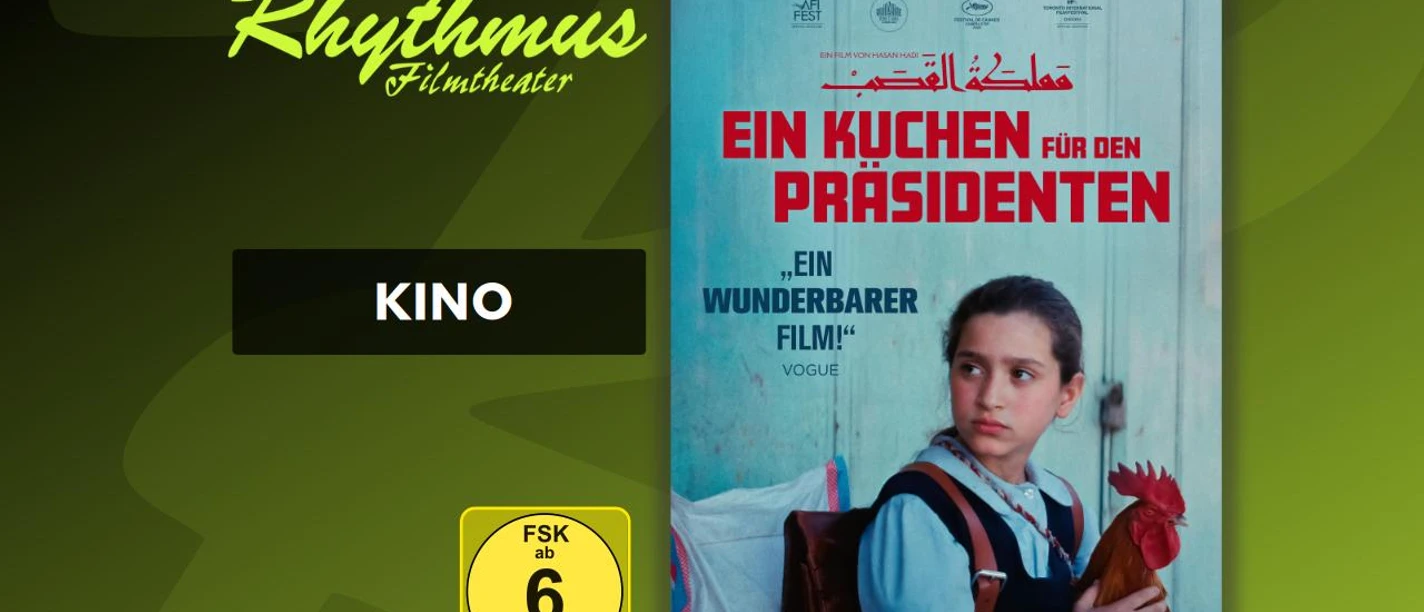 Filmplakat Ein Kuchen für den Präsidenten, Mädchen mit Hahn im Arm