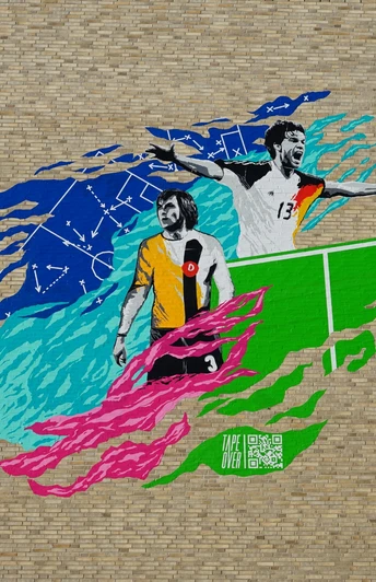 Street-Art-Bild Dixie Dörner und Michael Ballack, Görlitz