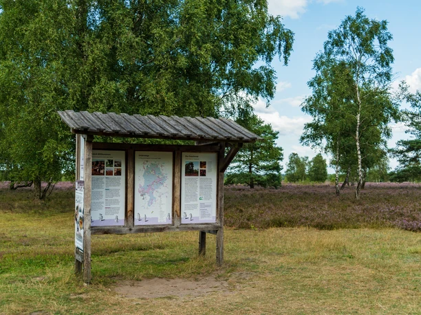Infotafel in der Osterheide